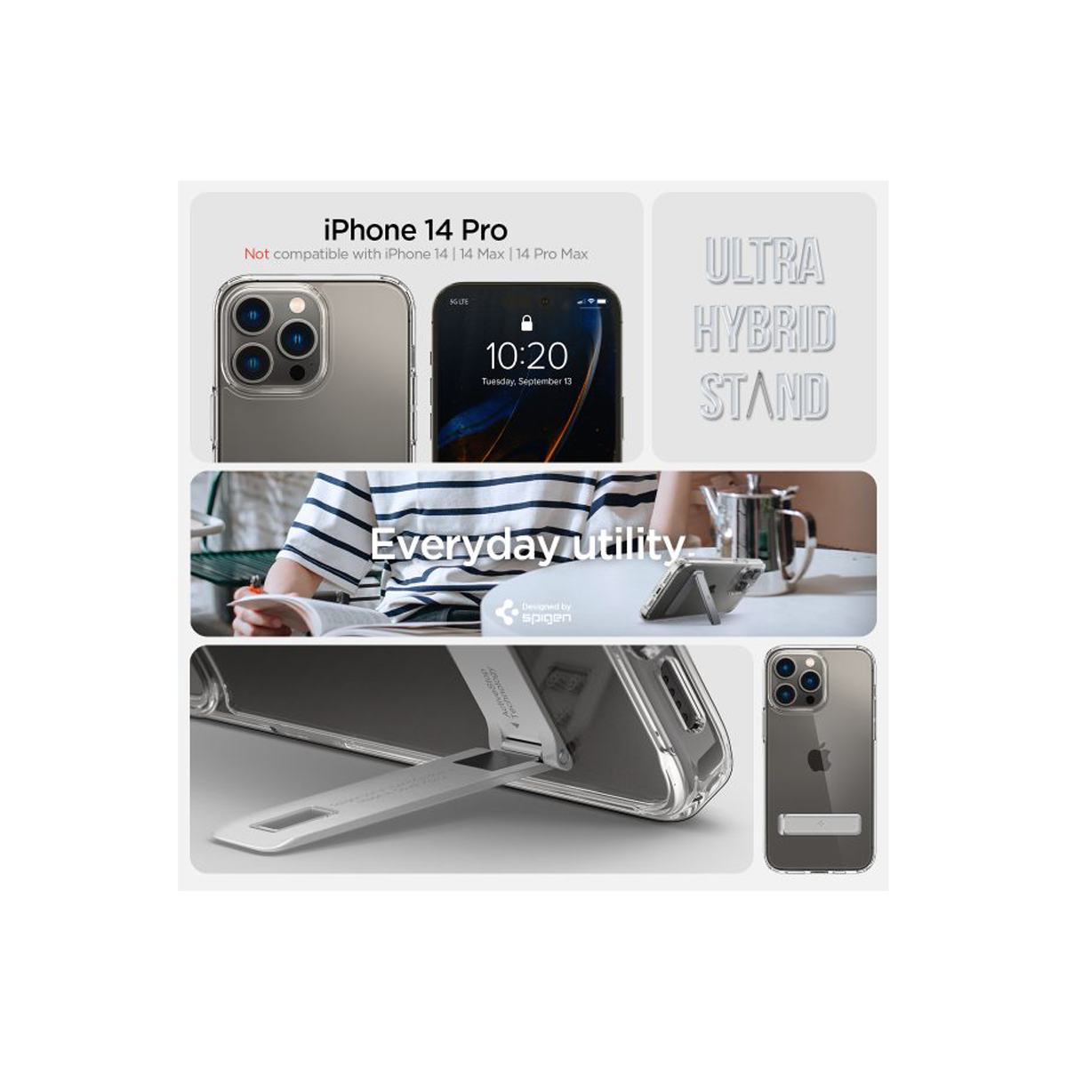 ỐP LƯNG IPHONE 14 PRO/14 PROMAX SPIGEN ULTRA HYBRID S CRYSTAL CLEAR