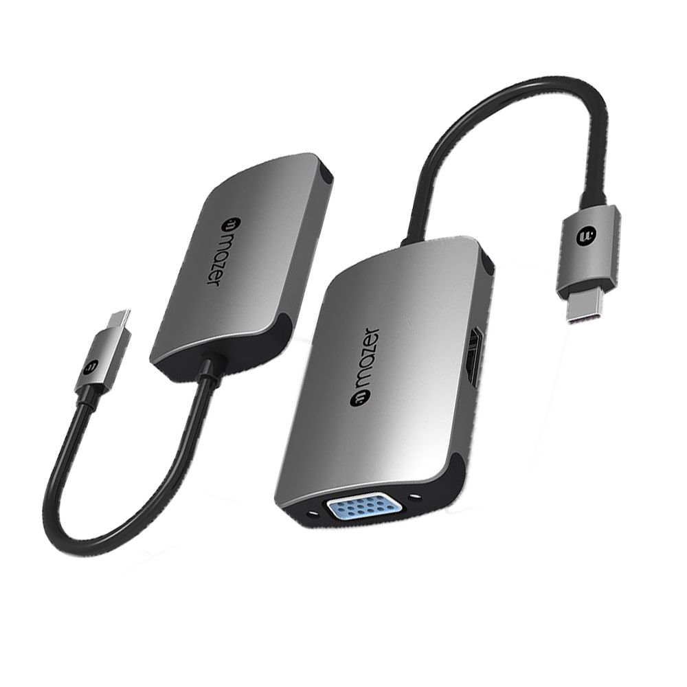 Cổng Chuyển Đổi Mazer USB-C to 4K-HDMI+VGA Dual Display Adapter