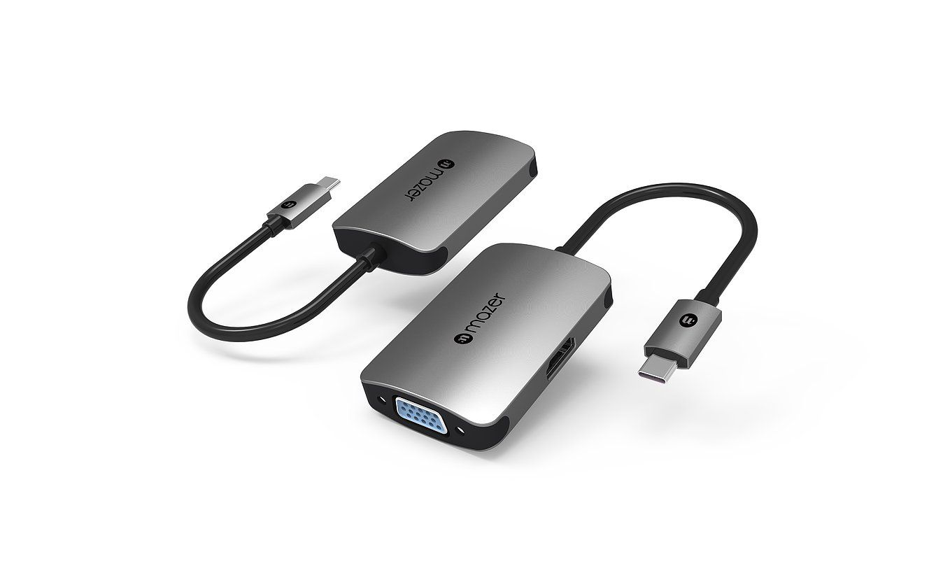 Cổng Chuyển Đổi Mazer USB-C to 4K-HDMI+VGA Dual Display Adapter