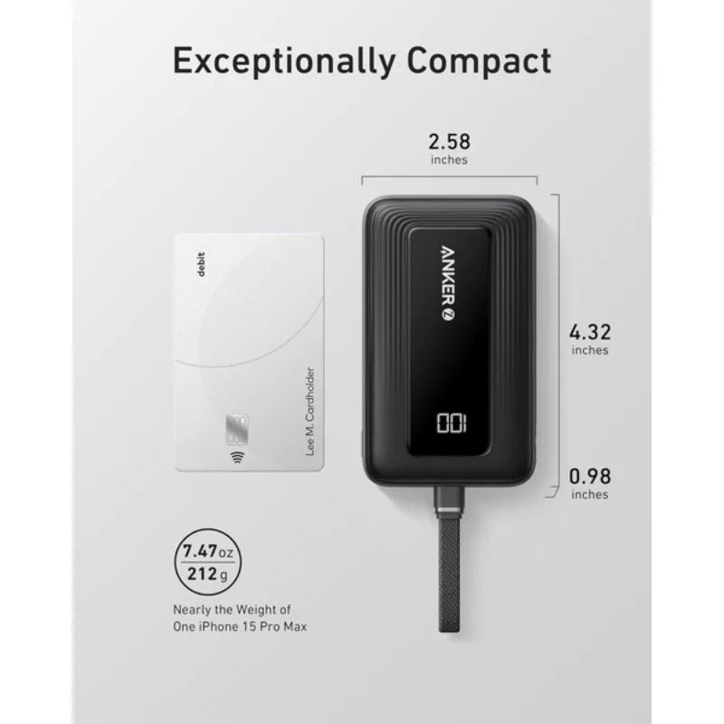 Pin Dự Phòng Anker Zolo 30W 20000mAh A1689 tích hợp cáp type c