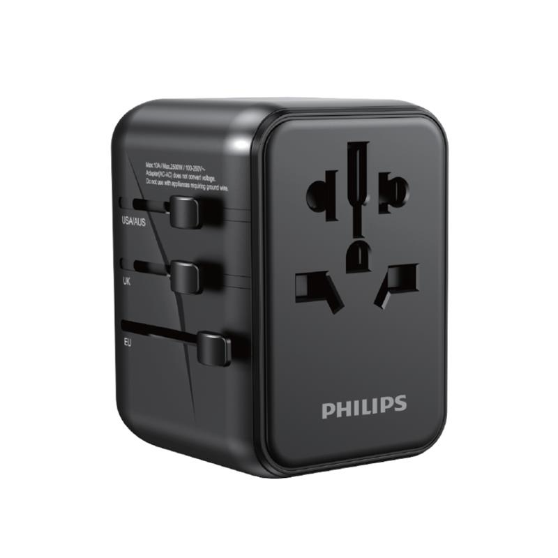 Ổ cắm điện du lịch Philips SPN3351BK