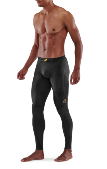 Skins: Quần bó cơ chạy bộ Compression Long Tights 5-Series - Black
