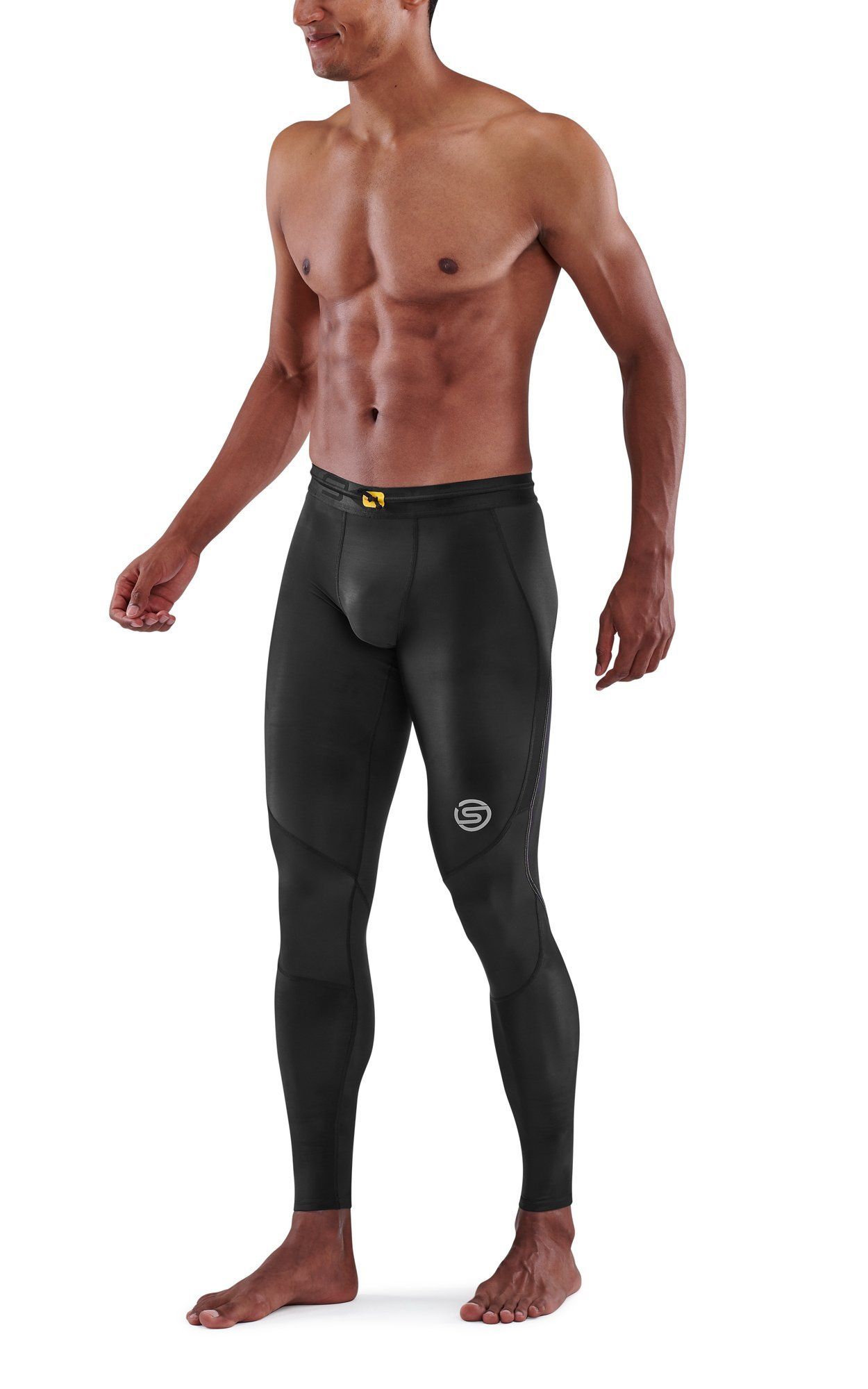 Skins: Quần bó cơ chạy bộ Compression Long Tights 3-Series - Black