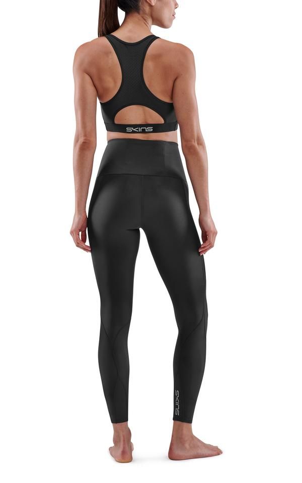 Skins: Quần nữ bó cơ chạy bộ Compression Skyscraper Tights 3-Series - Black