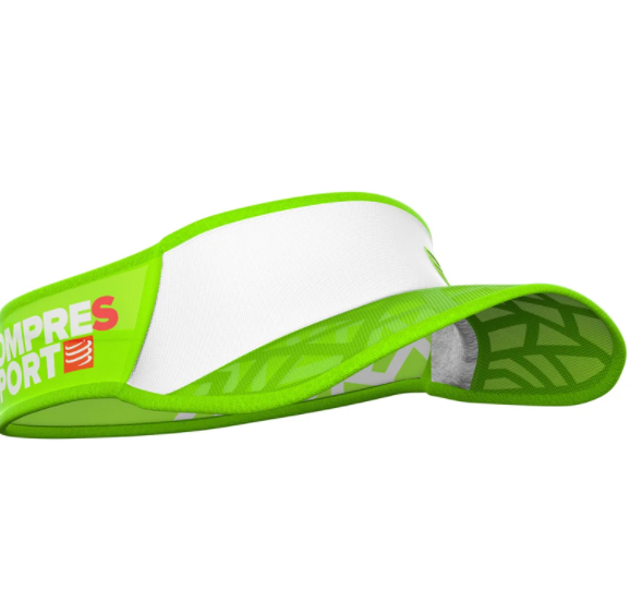 NÓN CHẠY BỘ LƯỠI TRAI COMPRESSPORT SPIDERWEB ULTRALIGHT VISOR - WHITE/GREEN