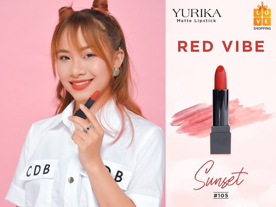 Son môi YURIKA Matte màu đỏ gạch 105 - Sunset