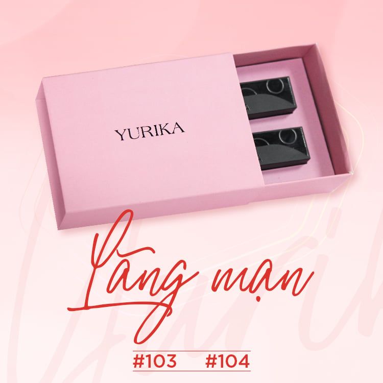 Box set YURIKA Matte Lipstick phá cách màu 103( đỏ cam) và 104 ( hồng đất)
