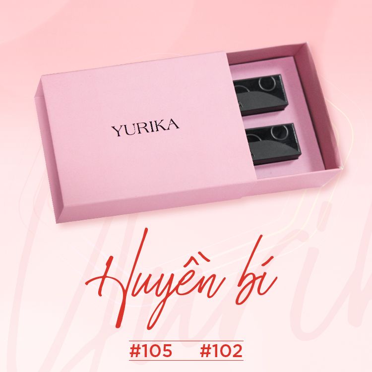 Box set YURIKA Matte Lipstick phá cách màu 102 ( cam đất) và 105( đỏ gạch)