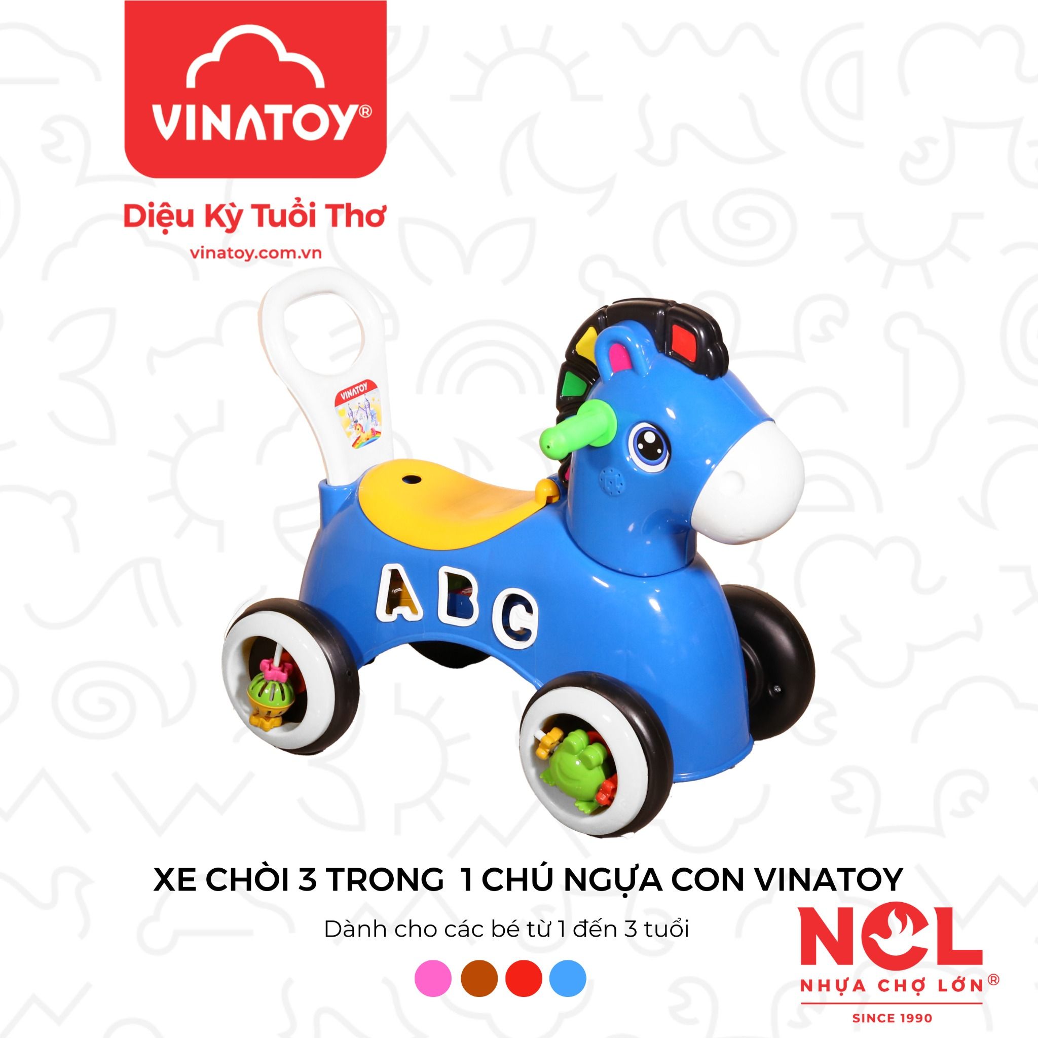 Xe Chòi 3 Trong 1 Hình Chú Ngựa - M1900-XOT