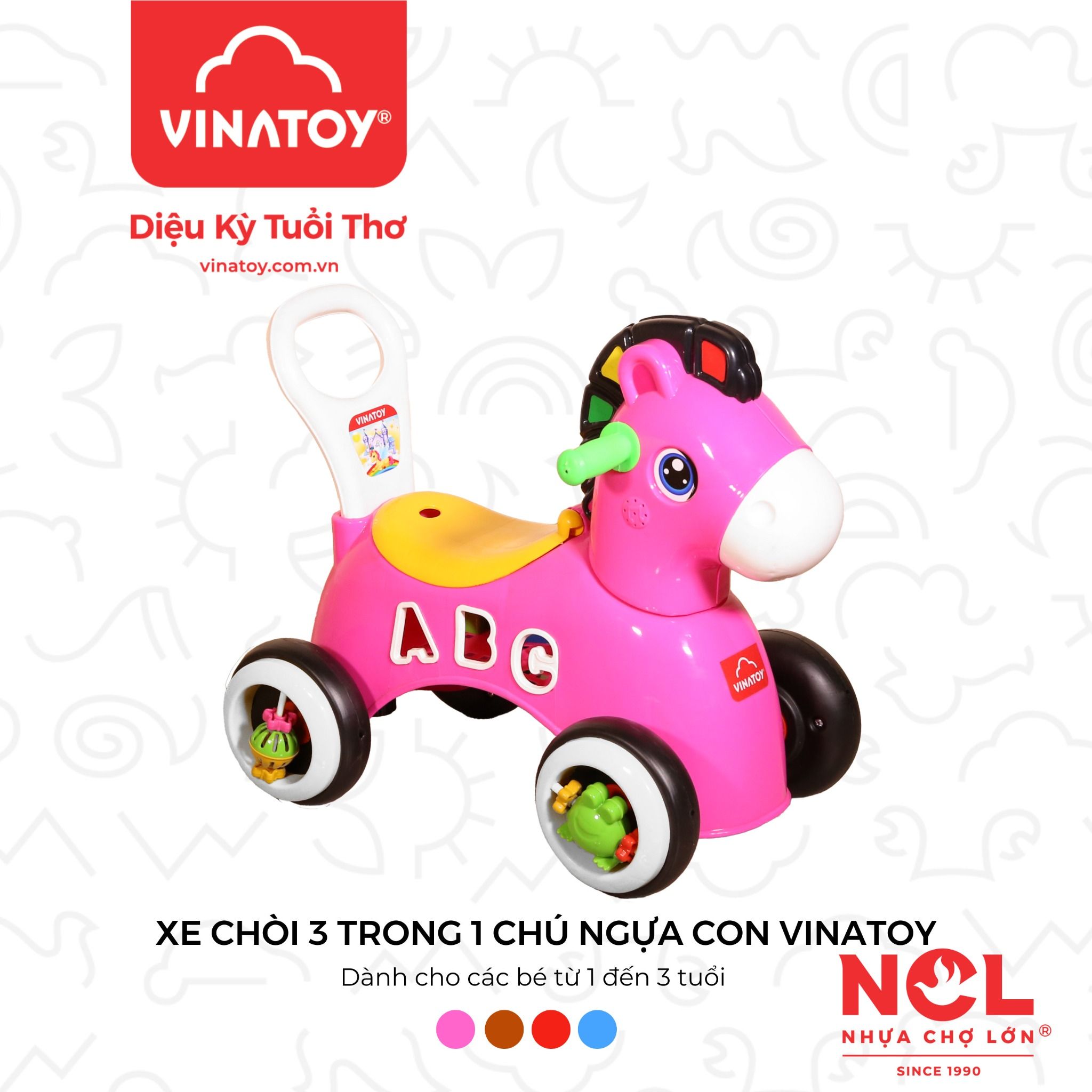 Xe Chòi 3 Trong 1 Hình Chú Ngựa - M1900-XOT