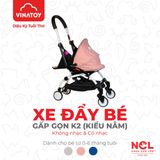  [New] Xe Đẩy Bé Gấp Gọn Nhựa Chợ Lớn K2 - M1912-XĐB 