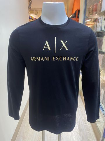 Áo Thun Tay Dài Đen A/X Armani Exchange Chữ Vàng - New - 6KZTCH Z8H4Z - GE03