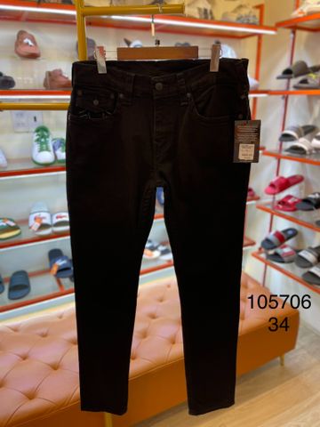 Quần Dài Jeans True Religion Đen Chỉ Trắng - New - 105706 - TB02