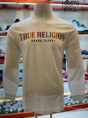 Áo Thun Tay Dài Trắng chữ True Religion - New - 107209 - 106570 - TB03