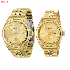 Đồng Hồ Cặp Vàng Gold Invicta - New - 38428