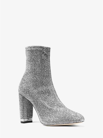 Mandy Glitter Stretch-Knit Ankle Boot 40F8MDHE6D