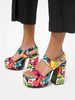 Blaire Floral Leather Platform Sandal 46S9BLMA3W