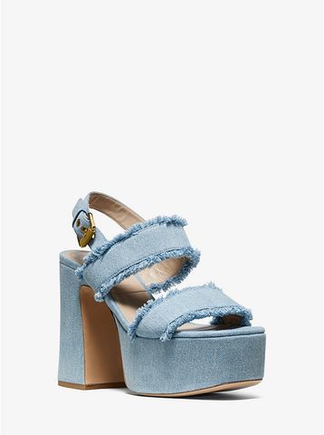 Jacinda Fr ayed Denim Platform Sandal 46S9JCMA1D