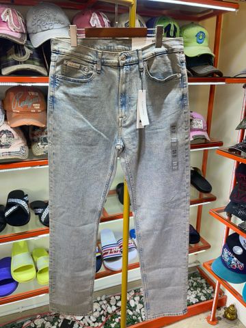 Quần Dài Jeans CK Calvin Klein Xanh Cam Chữ Đỏ - New - SP40590967 - GA05