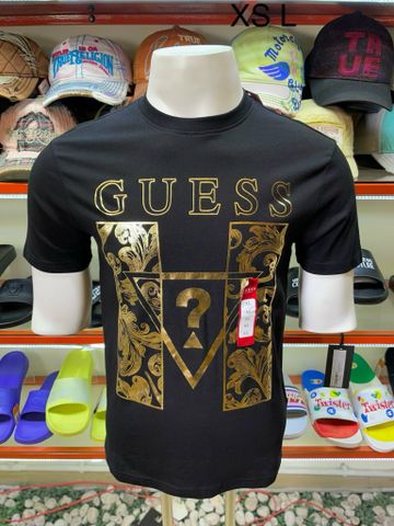 Áo Thun Guess Đen Chữ Vàng - New - XBRI93KAK90 - BP05