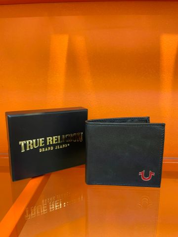 Ví Ngang True Religion Đen Logo Đỏ - New - TR203886