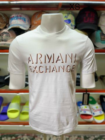 Áo Thun Cổ Tròn A/X Armani Exchange Trắng Chữ Cam - New - 6LZTCF ZJ5LZ
