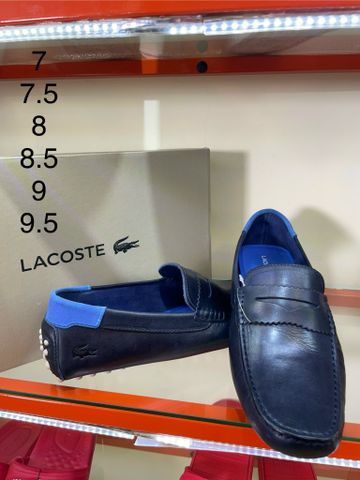 Giày Lười Đen Gót Xanh Lacoste - New - 745CMA0032J18