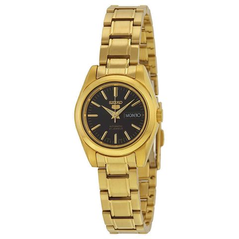 5 Automatic Black Dial Gold-tone Ladies Watch SYMK22