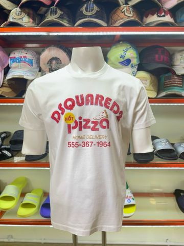 Áo Thun Dsquared2 Trắng Pizza - New - S74GD1055