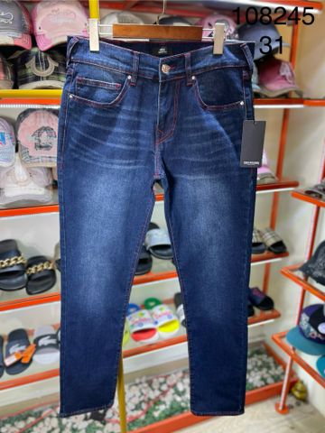 Quần Dài Jeans True Religion Xanh Đậm Chỉ Đỏ - New - 108245 - TB02