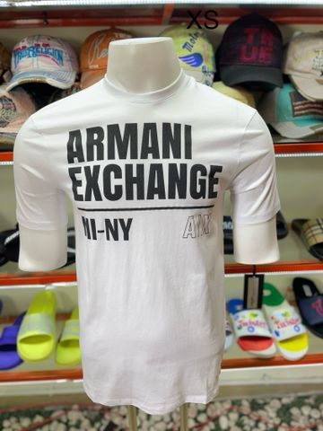 Áo Thun Cổ Tròn A/X Armani Exchange Trắng Chữ Đen - New - 6LZTFB ZJ8EZ