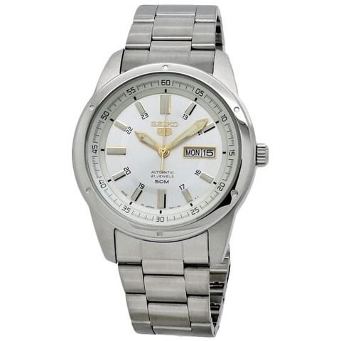 5 Automatic Silver Dial Stainless Steel Men's Watch SNKN11J1