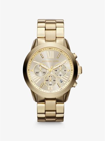 Oversized Bradshaw Gold-Tone Watch MK5777