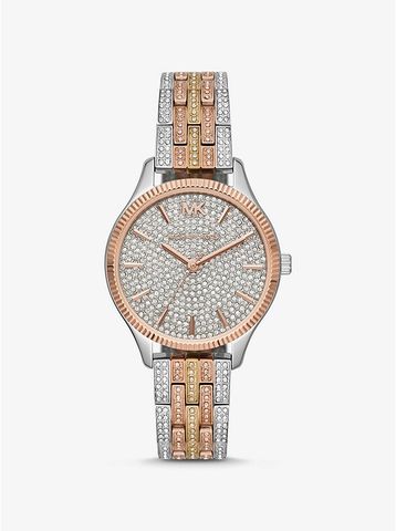 Lexington Pavé Tri-Tone Watch MK6681