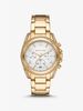 Oversized Blair Pavé Gold-Tone Watch MK6762