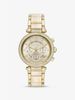 Oversized Parker Gold-Tone and Acetate Watch MK6831