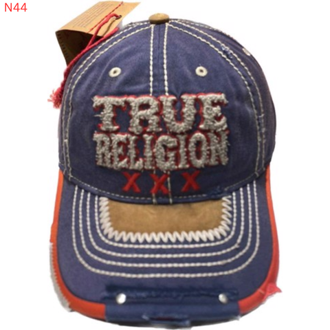 Nón Xanh Chữ Lông Xám True Religion - New - N44