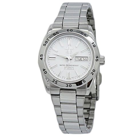 Seiko 5 Automatic White Dial Ladies Watch SYMG35