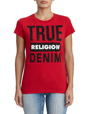 WOMENS TRUE RELIGION DENIM GRAPHIC TEE 200668