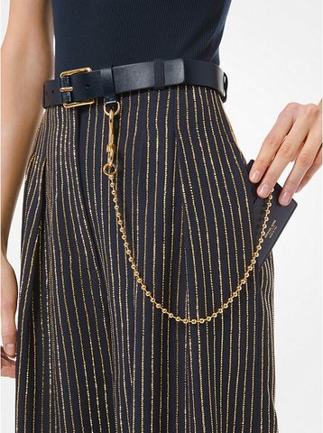 Leather Trouser Belt With Chain Wallet 31S0GBLR5Y