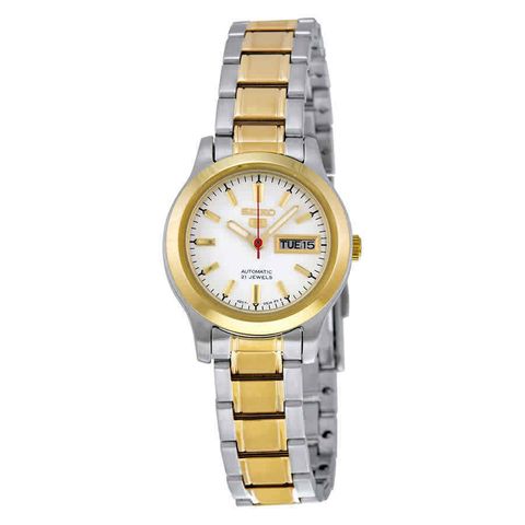 5 Automatic White Dial Two-tone Ladies Watch SYMD90