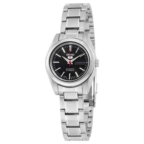 5 Automatic Black Dial Stainless Steel Ladies Watch SYMK17