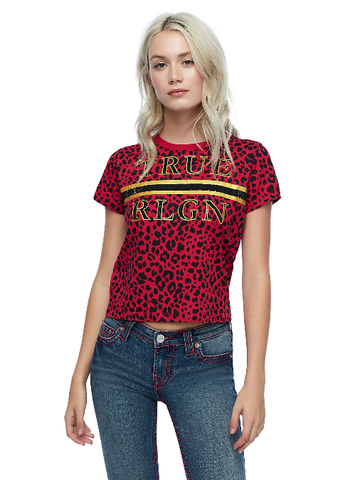 LUXE LOGO LEOPARD TEE 202847