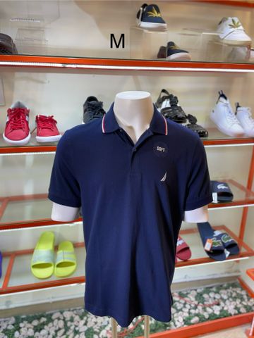 Áo polo XANH NAVY cổ viền  Nautica K3546T- New