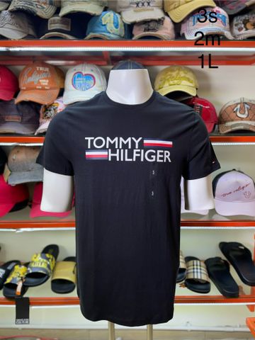 Áo Thun Đen Chữ Sọc Tommy Hilfiger - New - 78J9683 001 - GD04