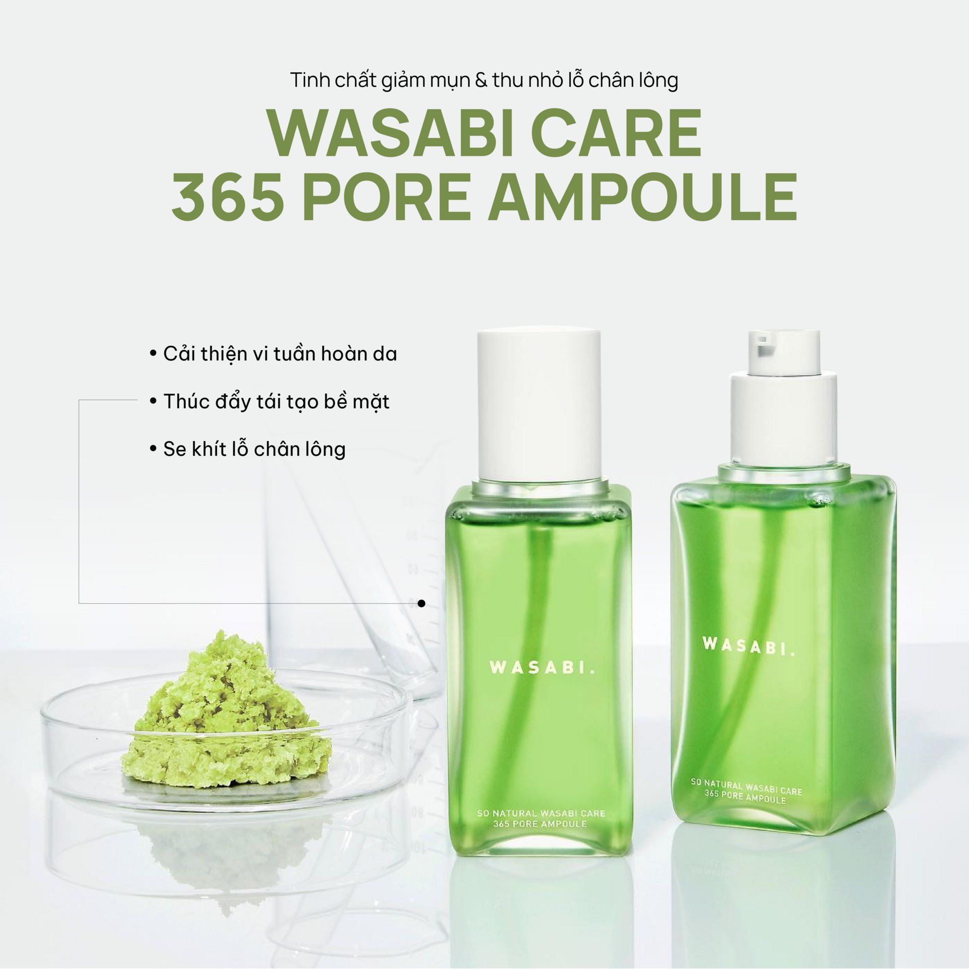  Tinh chất giảm mụn thu nhỏ lỗ chân lông WASABI 365 PORE AMPOULE 