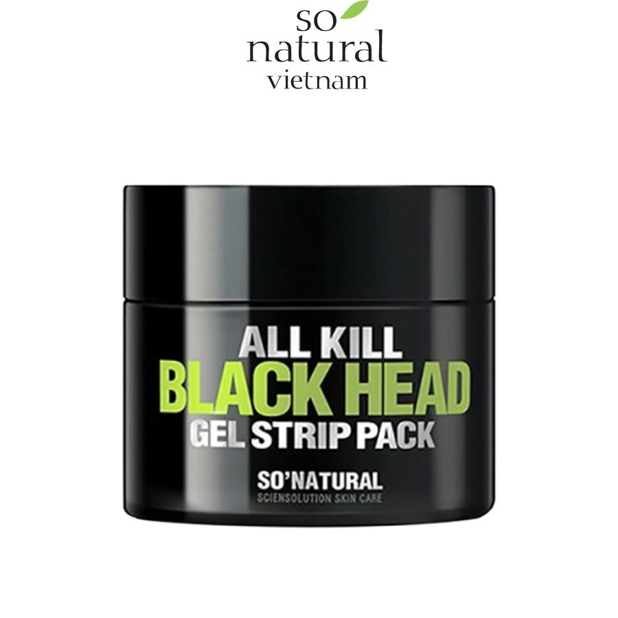 GEL LỘT MỤN ĐẦU ĐEN ALL KILL BLACK HEAD GEL STRIP PACK SO'NATURAL