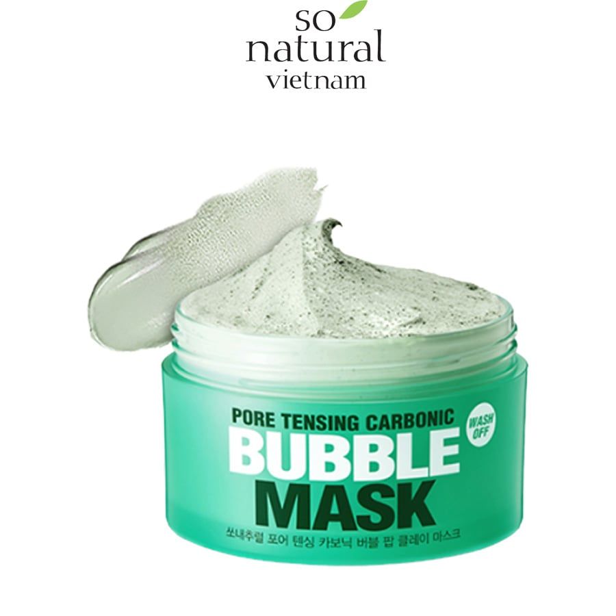 MẶT NẠ THẢI ĐỘC SỦI BỌT PORE TENSING CARBONIC BUBBLE MASK SO'NATURAL