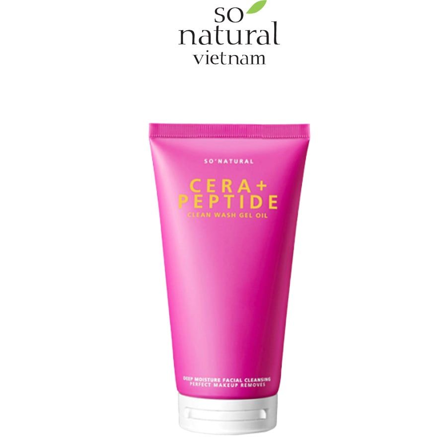 GEL RỬA MẶT CERA + PEPTIDE CLEAN WASH GEL OIL SO'NATURAL HÀN QUỐC