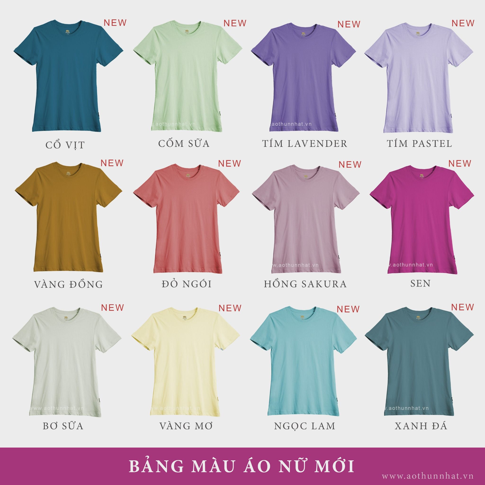  COMBO 3 ÁO NỮ - COTTON 100% THOÁT NHIỆT SIÊU MÁT, SIÊU NHẸ - Xanh đá, Bơ sữa, Hồng sakura 